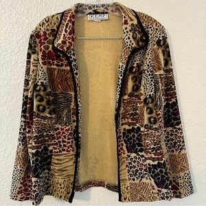Vintage Leopard Print Zebra Print Animal Print Women’s Blazer Jacket